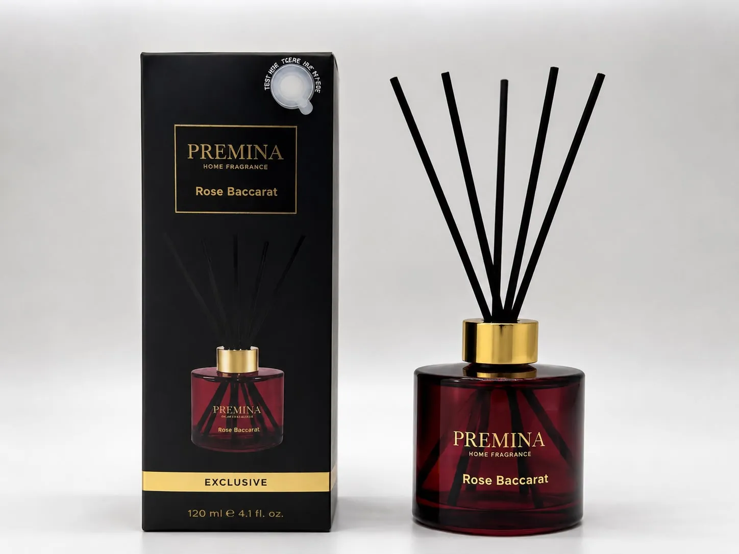 PREMINA Rose Baccarat – prémiový bytový difuzér 120 ml