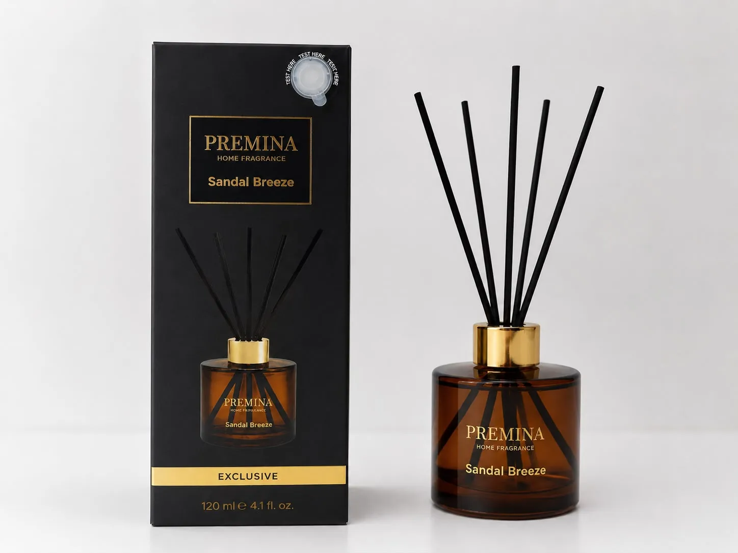 PREMINA Sandal Breeze – prémiový bytový difuzér 120 ml