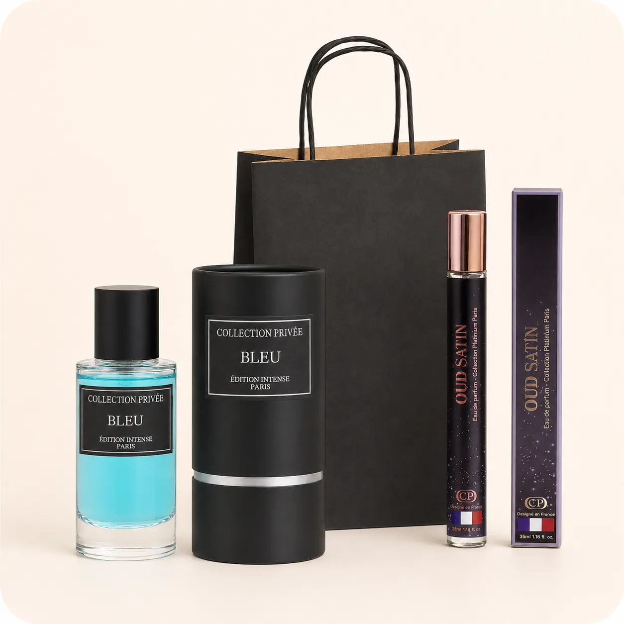 Parfémové duo BLEU & OUD SATIN 50 + 35 ml s dárkovou taškou