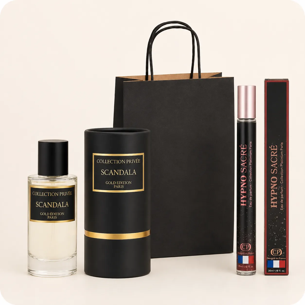 Parfémové duo SCANDALA & HYPNO SACRÉ 50 + 35 ml s dárkovou taškou