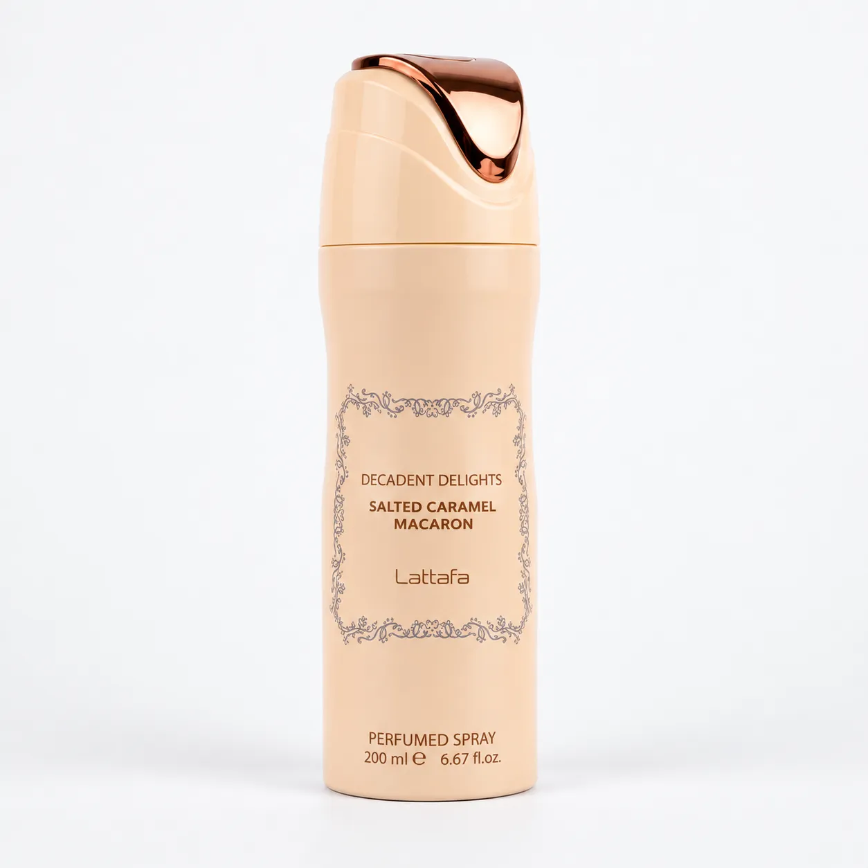 Lattafa Salted Caramel Macaron – parfémovaný tělový sprej 200 ml