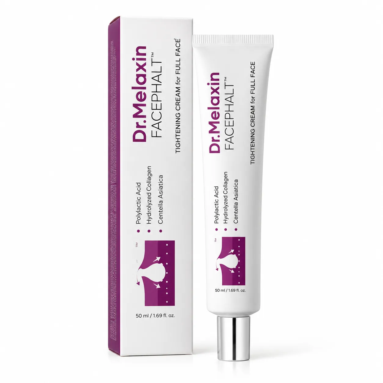 Dr.Melaxin Facephalt Tightening Cream – vypínací pleťový krém pro hladší vzhled pórů a vrásek 50 ml