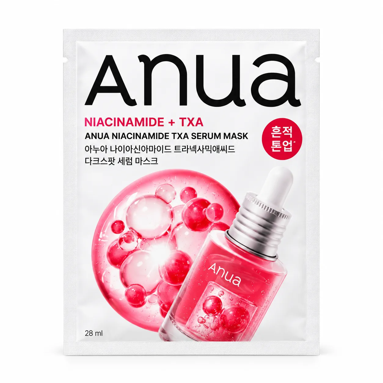 Anua Niacinamide TXA Serum Mask – rozjasňující pleťová maska 1 ks / 28 ml