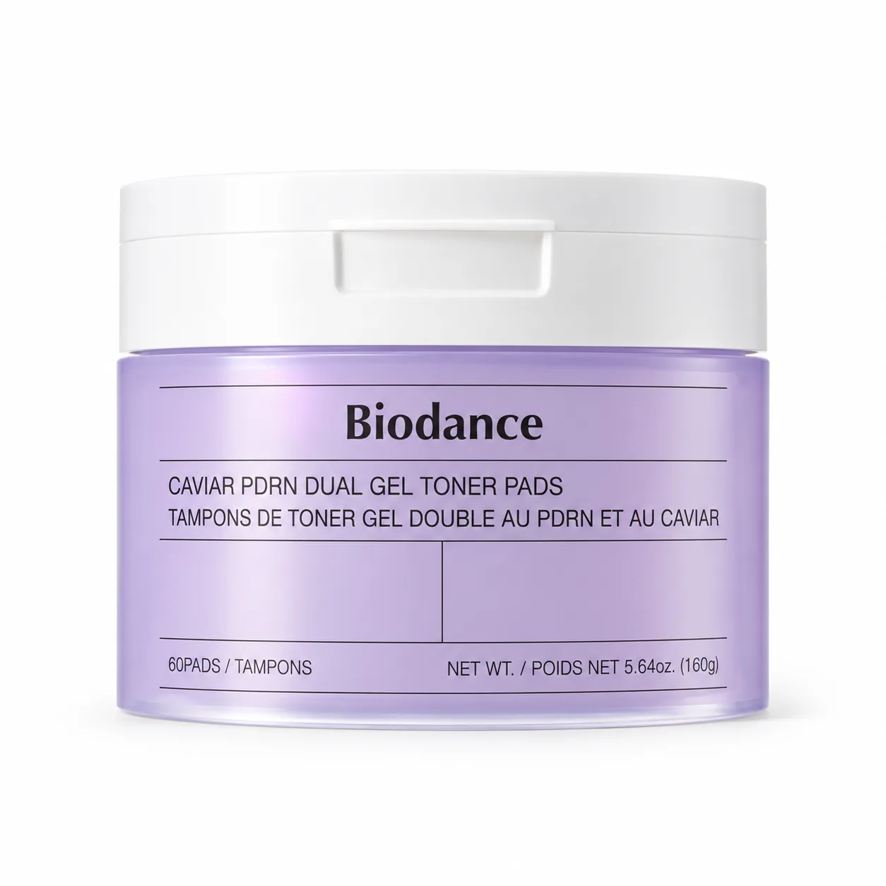 BIODANCE Caviar PDRN – hydratační gelové tonizační polštářky s kaviárem a PDRN 60 ks / 160 g
