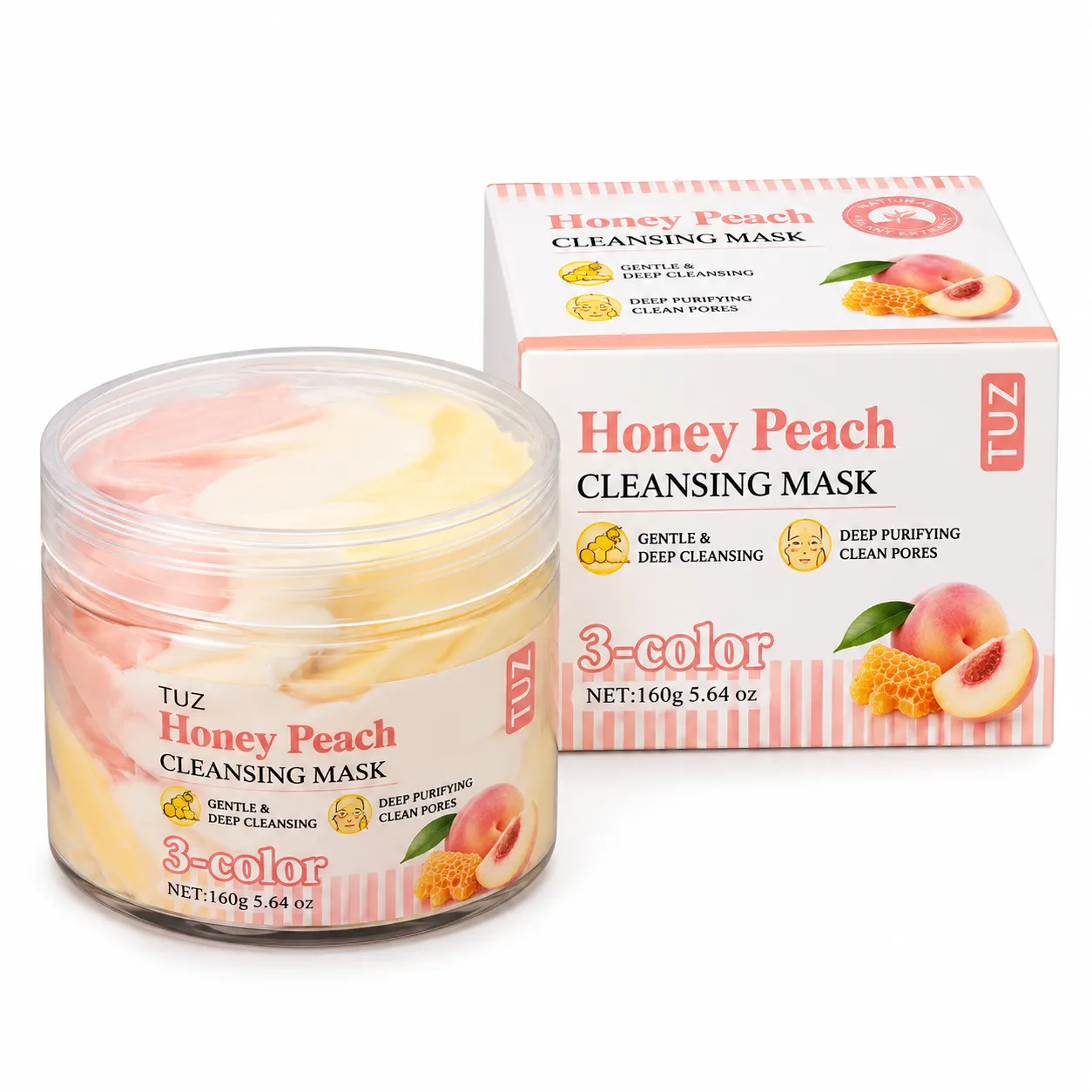 Honey Peach 3-Color Cleansing Mask – tříbarevná čisticí pleťová maska 160 g