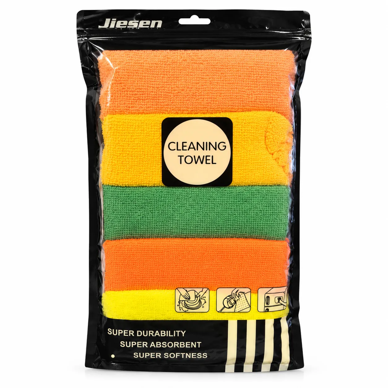 Jiesen Cleaning Towel – savé utěrky z mikrovlákna, 6 ks